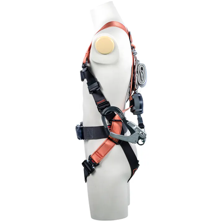 【CAINZ-DASH】藤井電工 コアハーネス 胴ベルト付き シングルランヤード付き ロック機構付き巻取式SRリトラ オレンジ Lサイズ TH-502-TR93SV-OT-OR-L-R23-BX【別送品】