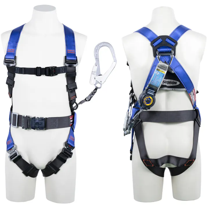 【CAINZ-DASH】藤井電工 コアハーネス 胴ベルト付き シングルランヤード付き ロック機構付き巻取式SRリトラ パープル Lサイズ TH-502-TR93SV-OT-P-L-R23-BX【別送品】