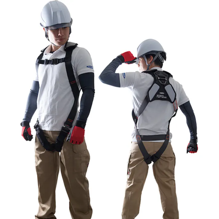 【CAINZ-DASH】藤井電工 スマートハーネス ツインランヤード付き ロック機構付き巻取式SRリトラ 黒 Lサイズ THSM510-2TR93SV-OT-BLKL-2R23BX【別送品】