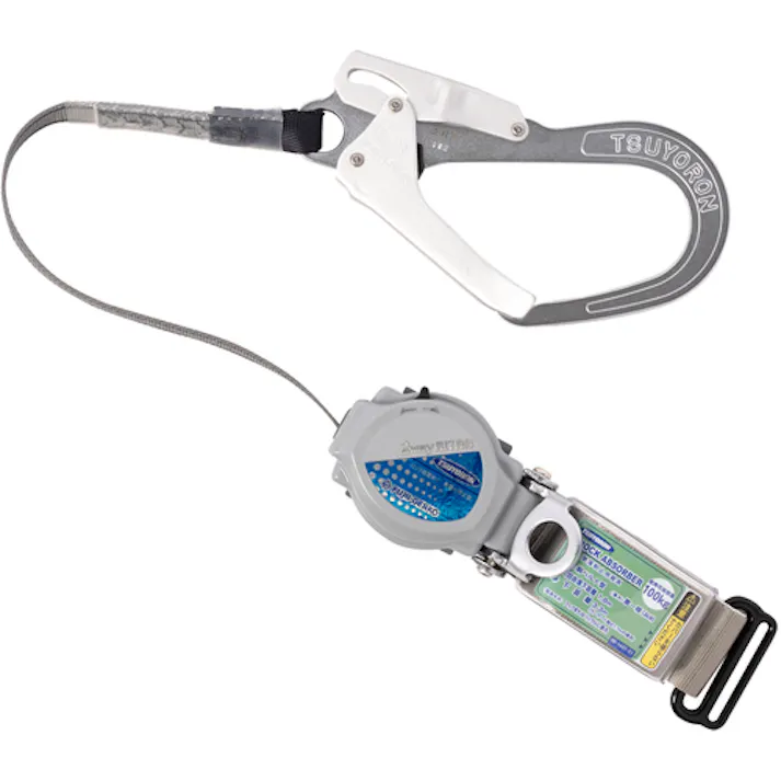 【CAINZ-DASH】藤井電工 胴ベルト型墜落制止用器具用ランヤード(巻取タイプ)ロック機構付き 2WAYリトラ フックFS-93 TBL-AR-TRL-593-BP【別送品】