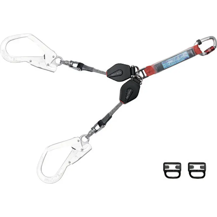【CAINZ-DASH】藤井電工 フルハーネス用ランヤード ツインランヤード ロック機構付き巻取式コルトリトラ THL2CR93SV21KS2R23BP【別送品】