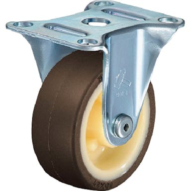 【CAINZ-DASH】ハンマーキャスター 固定式ウレタン車輪（ナイロンホイール）６５ｍｍ 420GRP-UR65【別送品】