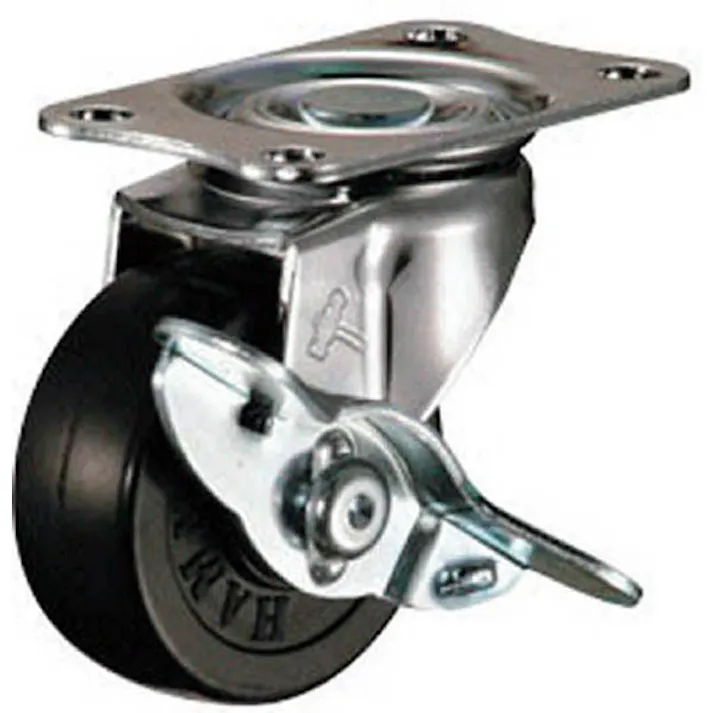 ハンマー Eシリーズ旋回式ゴム車輪 ストッパー付 415E-R50 50mm