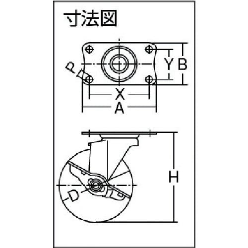 CAINZ-DASH】ハンマーキャスター キャスター 415E-N50【別送品