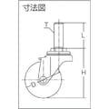 【CAINZ-DASH】ハンマーキャスター ねじ込み旋回式ナイロン車輪　１００ｍｍ　Ｍ１６ 420EA-N100【別送品】