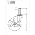 【CAINZ-DASH】ハンマーキャスター ねじ込み旋回式ナイロン車輪　４０ｍｍ　ストッパー付 415EA-N40【別送品】