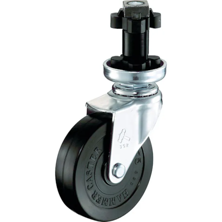 【CAINZ-DASH】ハンマーキャスター パイプ差込み旋回式ゴム車輪 75mm φ38用 4202EN-R75【別送品】