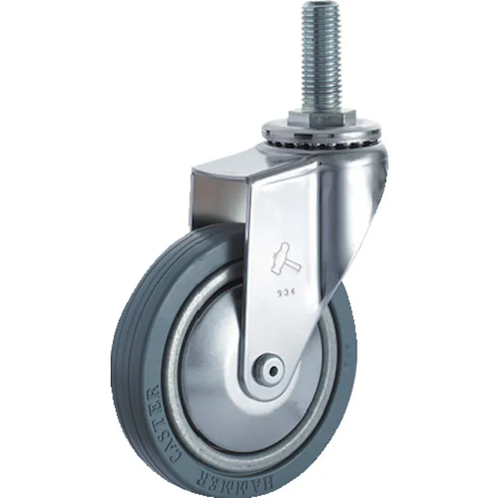 【CAINZ-DASH】ハンマーキャスター ねじ込み旋回式ゴム車輪 75mm 920EA-PR75【別送品】