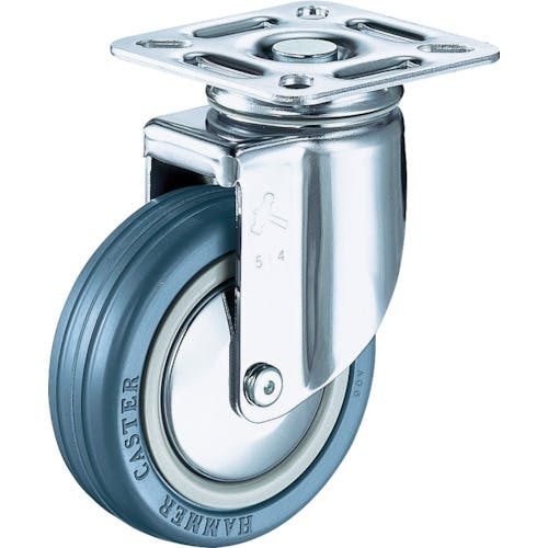 【CAINZ-DASH】ハンマーキャスター 旋回式ゴム車輪（ナイロンホイール・ボールベアリング）１００ｍｍ 920M-RB100【別送品】