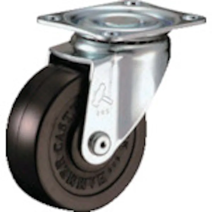 【CAINZ-DASH】ハンマーキャスター 旋回式ゴム車輪 75mm 420S-R75【別送品】