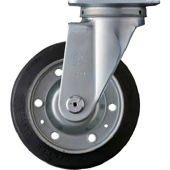 【CAINZ-DASH】ハンマーキャスター 旋回式ゴム車輪 150mm 420S-R150【別送品】