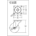 【CAINZ-DASH】ハンマーキャスター 旋回式ナイロン車輪　１２５ｍｍ 420S-N125【別送品】