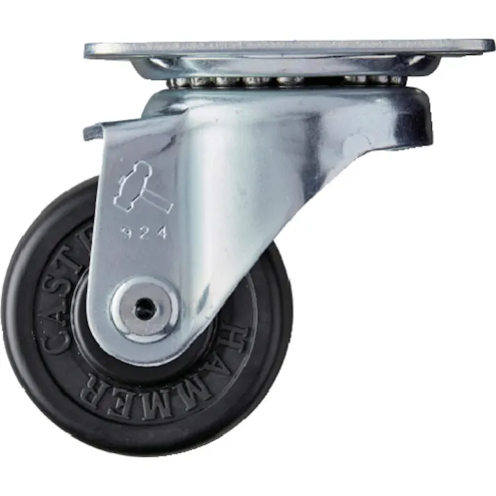 【CAINZ-DASH】ハンマーキャスター 旋回式ゴム車輪 50mm 420S-RD50【別送品】