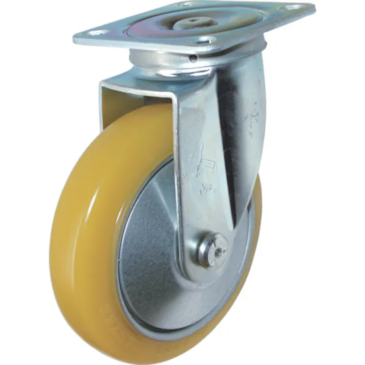 【CAINZ-DASH】ハンマーキャスター 旋回式ウレタン車輪(スチールホイール・ローラーベアリング)150mm 420S-URB150【別送品】