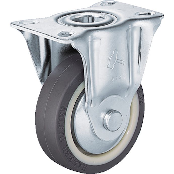 【CAINZ-DASH】ハンマーキャスター 固定式ウレタン車輪（ローラーベアリング）６５ｍｍ 420SR-UB65【別送品】