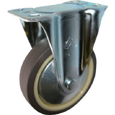 【CAINZ-DASH】ハンマーキャスター 固定式ウレタン車輪（ナイロンホイール・ラジアルボールベアリング）１００ｍｍ 400SR-UB100【別送品】