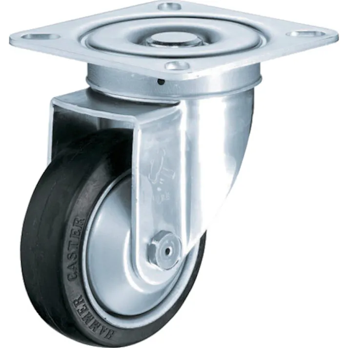 【CAINZ-DASH】ハンマーキャスター 旋回式ゴム車輪(スチールホイール・ローラーベアリング)125mm 520S-RB125【別送品】