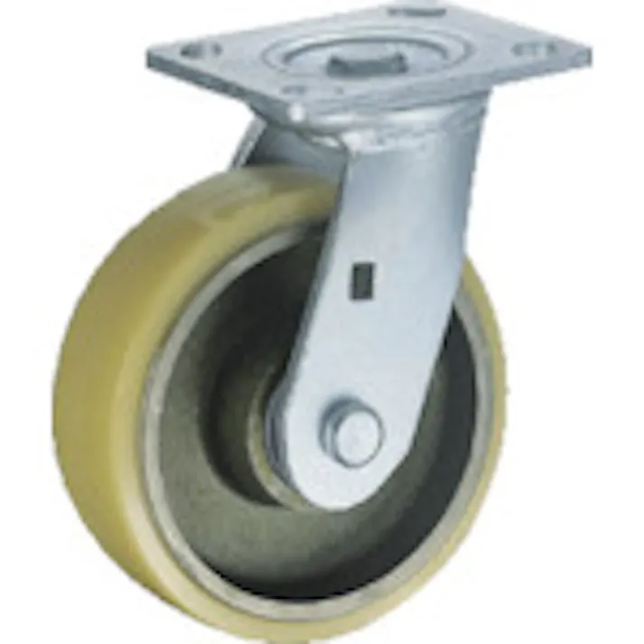 【CAINZ-DASH】ハンマーキャスター 重荷重用旋回式ウレタン車輪(イモノホイール・ラジアルボールベアリング)125mm 500BPS-CU125【別送品】