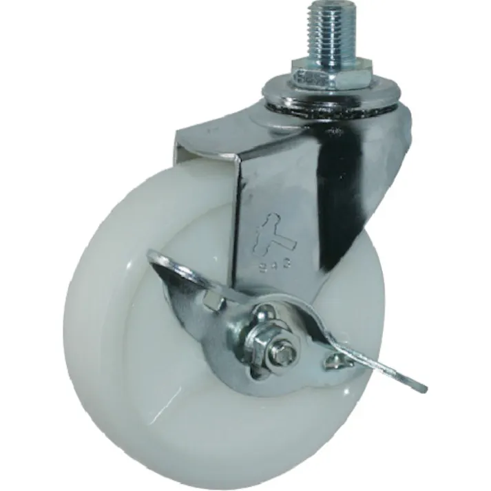 【CAINZ-DASH】ハンマーキャスター ねじ込み旋回式ナイロン車輪 75mm M12 ストッパー付 415A-30N75【別送品】