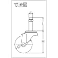 【CAINZ-DASH】ハンマーキャスター 差込み旋回式ゴム車輪　７５ｍｍ 420K-R75【別送品】