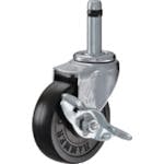 ハンマーキャスター 差込み旋回式ゴム車輪 75mm ストッパー付 415K-R75 パイプ差し込み式キャスター(ゴム車) ハンマーキャスター 差込み旋回式ゴム車輪 75mm ストッパー付 415K-R75 パイプ差し込み式キャスター(ゴム車)