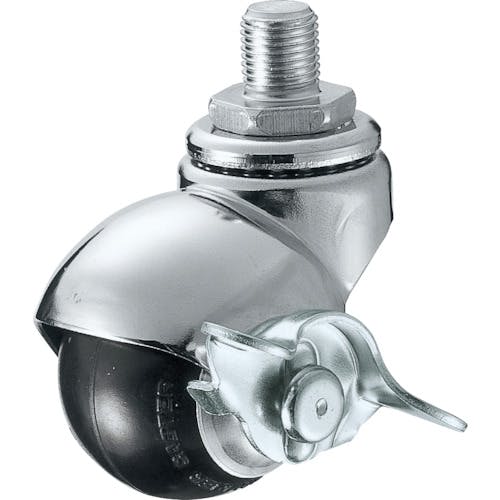 ハンマーキャスター ねじ込み式M12 旋回式ゴム車輪 50mm ストッパー付 40515A-30R50 ねじ込み式ゴムキャスター ハンマーキャスター ねじ込み式M12 旋回式ゴム車輪 50mm ストッパー付 40515A-30R50 ねじ込み式ゴムキャスター