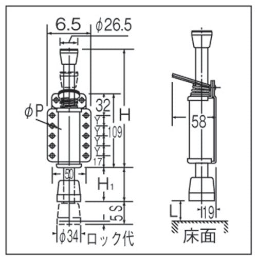 CAINZ-DASH】ハンマーキャスター フリーロック 900－A 900-A-220