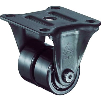 【CAINZ-DASH】ハンマーキャスター 低床中荷重用固定式ナイロン車輪（ローラーベアリング）３８ｍｍ 550R-NRB38【別送品】