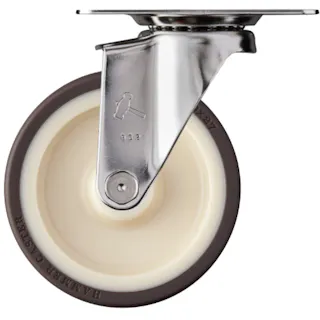 【CAINZ-DASH】ハンマーキャスター Eシリーズオールステンレス 旋回式ウレタン車輪(ローラーベアリング)100mm 320E-UB100【別送品】
