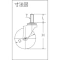 【CAINZ-DASH】ハンマーキャスター ＥＡシリーズオールステンレス　旋回式ゴム車輪　５０ｍｍ 320EA-R50【別送品】