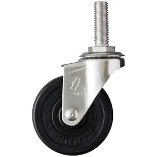 【CAINZ-DASH】ハンマーキャスター EAシリーズオールステンレス 旋回式ゴム車輪 65mm 320EA-R65【別送品】