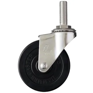 【CAINZ-DASH】ハンマーキャスター EAシリーズオールステンレス 旋回式ゴム車輪 75mm 320EA-R75【別送品】