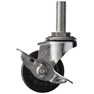 【CAINZ-DASH】ハンマーキャスター EAシリーズオールステンレス 旋回式ゴム車輪50mm ストッパー付 315EA-R50【別送品】