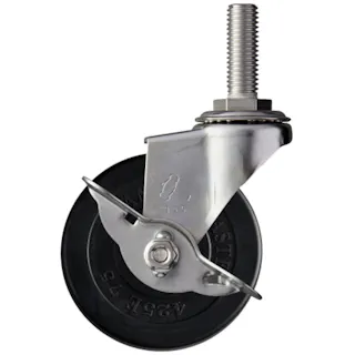 【CAINZ-DASH】ハンマーキャスター EAシリーズオールステンレス 旋回式ゴム車輪75mm ストッパー付 315EA-R75【別送品】