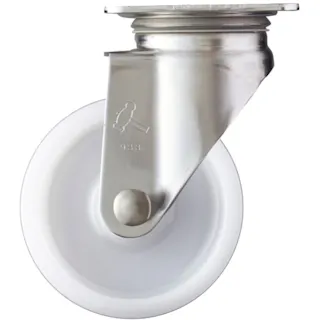 【CAINZ-DASH】ハンマーキャスター Sシリーズオールステンレス 旋回式ナイロン車輪 125mm 320S-N125【別送品】
