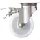 【CAINZ-DASH】ハンマーキャスター Sシリーズオールステンレス 旋回式ナイロン車輪 125mm ストッパー付 315S-N125【別送品】