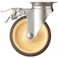 【CAINZ-DASH】ハンマーキャスター Sシリーズオールステンレス 旋回式ウレタン車輪(ローラーベアリング)150mm ストッパー付 315S-UB150【別送品】