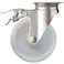 【CAINZ-DASH】ハンマーキャスター Sシリーズオールステンレス 旋回式ナイロン車輪(ローラーベアリング)150mm ストッパー付 315S-NRB150【別送品】
