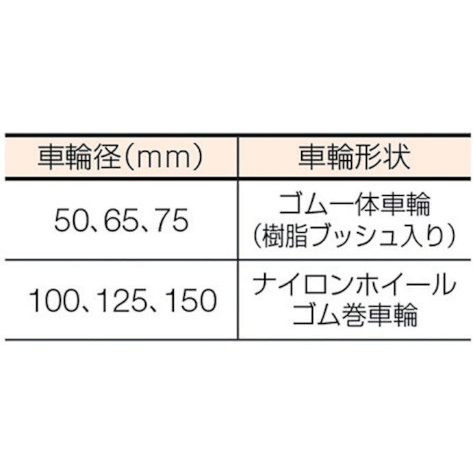 【CAINZ-DASH】ハンマーキャスター Ｓシリーズオールステンレス　旋回式ゴム車輪（ナイロンホイール）１２５ｍｍ　ストッパー付 315S-RU125【別送品】