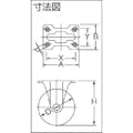 【CAINZ-DASH】ハンマーキャスター Ｓシリーズオールステンレス　固定式ゴム車輪（ナイロンホイール）１２５ｍｍ 320SR-RU125【別送品】