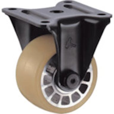 【CAINZ-DASH】ハンマーキャスター 低床重荷重用固定式ウレタン車輪（アルミホイール・ラジアルボールベアリング）６５ｍｍ 540SR-BAU-65【別送品】