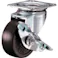 【CAINZ-DASH】ハンマーキャスター 旋回式ゴム車輪 65mm ストッパー付 413S-R65【別送品】