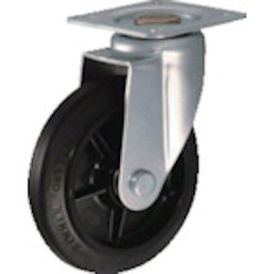 【CAINZ-DASH】ハンマーキャスター 静音旋回式ゴム車輪（ナイロンホイール・ラジアルボールベアリング）１５０ｍｍ 420BBS-FR150【別送品】