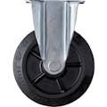 【CAINZ-DASH】ハンマーキャスター 静音固定式ゴム車輪（ナイロンホイール・ラジアルボールベアリング）１５０ｍｍ 420SRP-FR150【別送品】