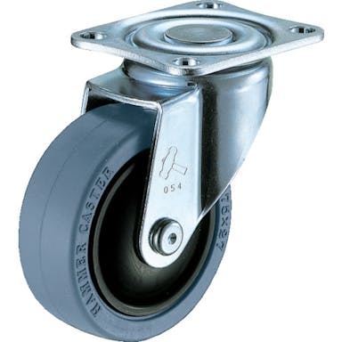 【CAINZ-DASH】ハンマーキャスター 静音旋回式ゴム車輪（ナイロンホイール・ラジアルボールベアリング）７５ｍｍ 420BBS-FR75【別送品】