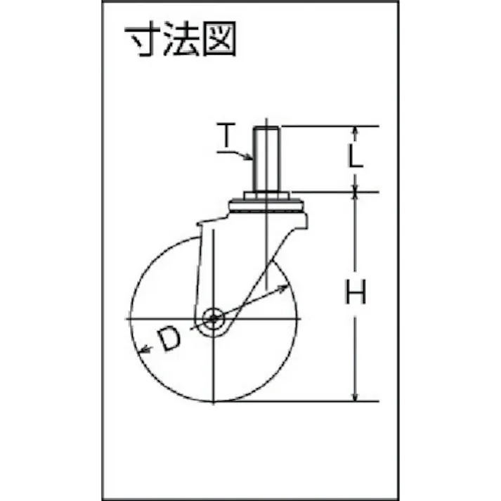 【CAINZ-DASH】ハンマーキャスター ねじ込み旋回式ゴム車輪 85mm M16 420EA-R85【別送品】