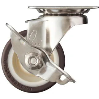 【CAINZ-DASH】ハンマーキャスター Sシリーズ オールステンレス 自在SP付ウレタンB車65mm 315S-UB65【別送品】