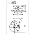 【CAINZ-DASH】ハンマーキャスター クッションキャスター旋回式ゴム車輪１００ｍｍ　線径２．３ｍｍ 940BBE-FR100-23【別送品】