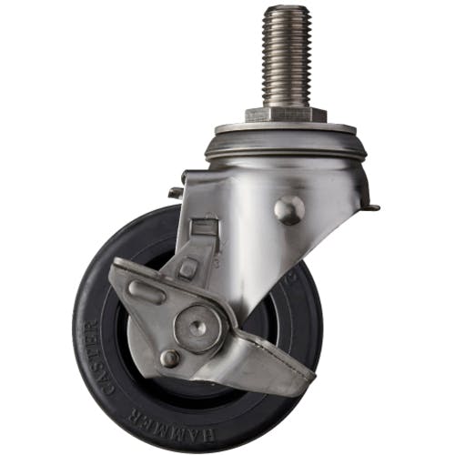 ハンマーキャスター SUS サイドSP付 ねじ込み ゴム車100mm 313SA-RU100 ねじ込み式ステンレス金具キャスター(ゴム車) ハンマーキャスター SUS サイドSP付 ねじ込み ゴム車100mm 313SA-RU100 ねじ込み式ステンレス金具キャスター(ゴム車)
