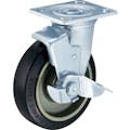 【CAINZ-DASH】ハンマーキャスター 重荷重用旋回式ゴム車輪（イモノホイール・ラジアルボールベアリング）１００ｍｍ　ＳＰ付 519BPS-CR100【別送品】